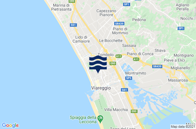 Mapa de mareas Corsanico-Bargecchia, Italy