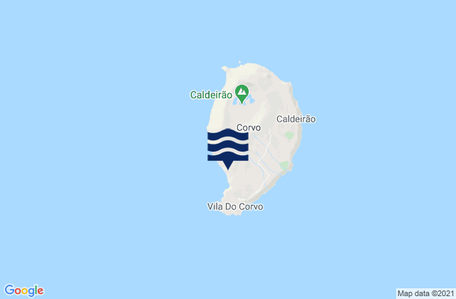 Mapa de mareas Corvo, Portugal