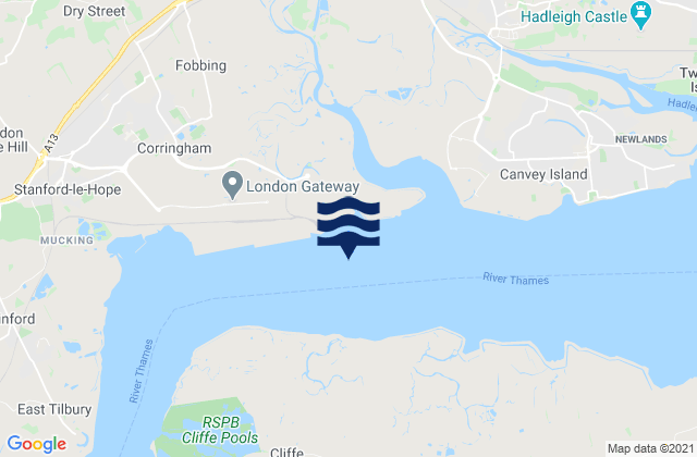 Mapa de mareas Coryton, United Kingdom