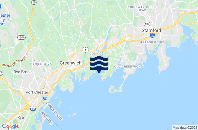 Mapa de mareas Cos Cob Harbor, United States
