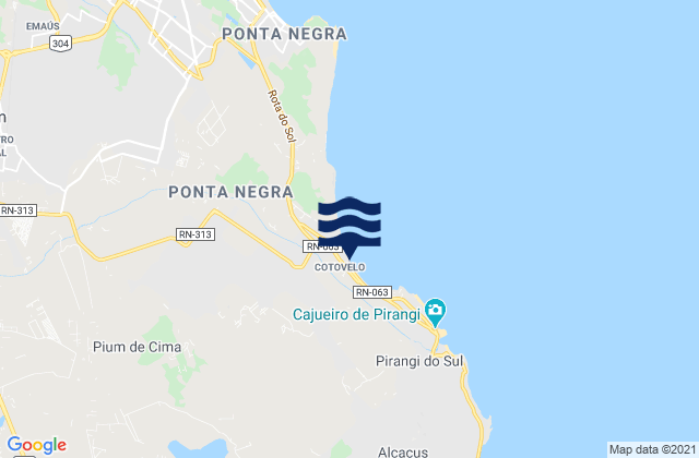 Mapa de mareas Cotavelo, Brazil