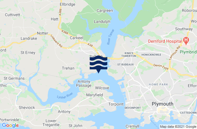 Mapa de mareas Cotehele Quay, United Kingdom