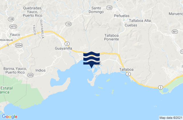 Mapa de mareas Coto Barrio, Puerto Rico