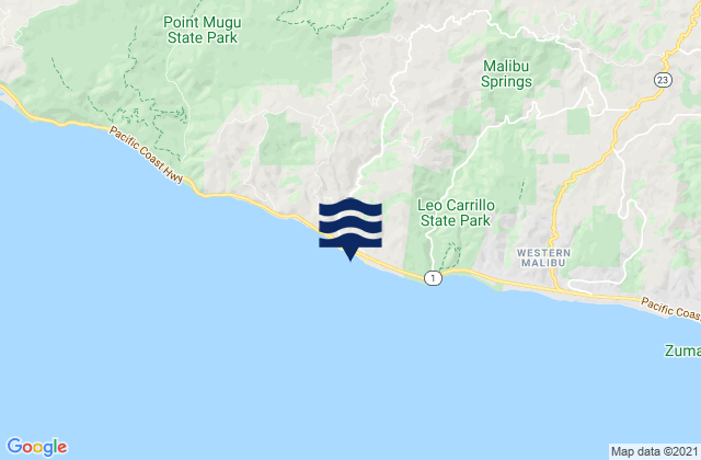 Mapa de mareas County Line Beach, United States