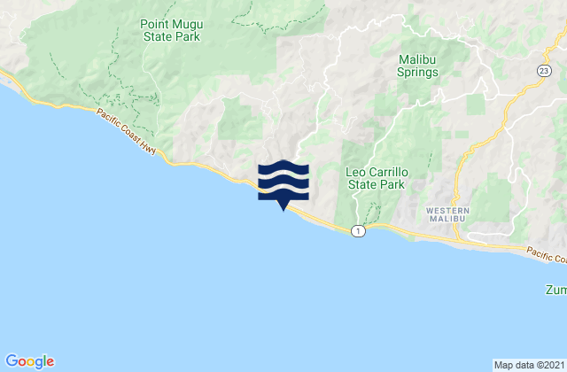 Mapa de mareas County Line/Yerba Buena Beach, United States