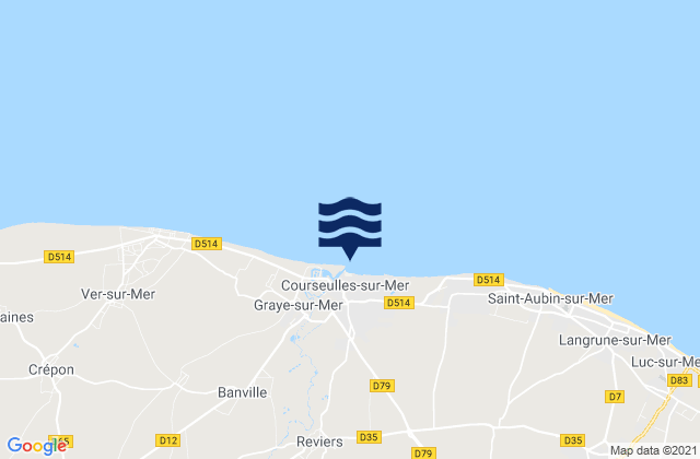 Mapa de mareas Courseulles-sur-Mer, France