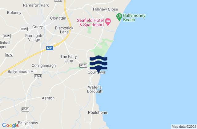 Mapa de mareas Courtown, Ireland