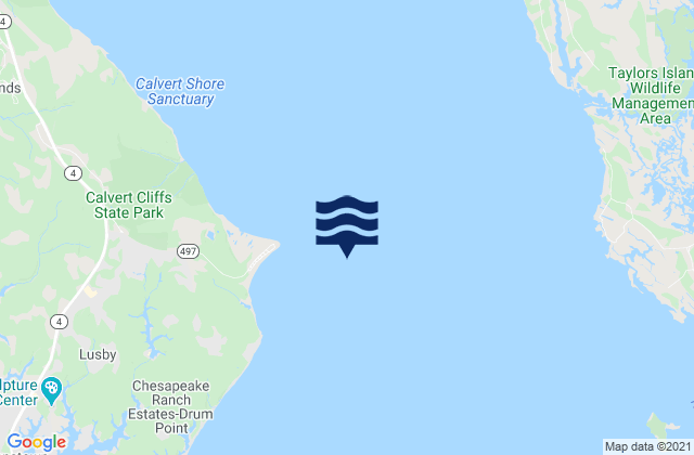 Mapa de mareas Cove Point (1.1 mi. NE of), United States