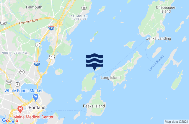 Mapa de mareas Cow Island, United States