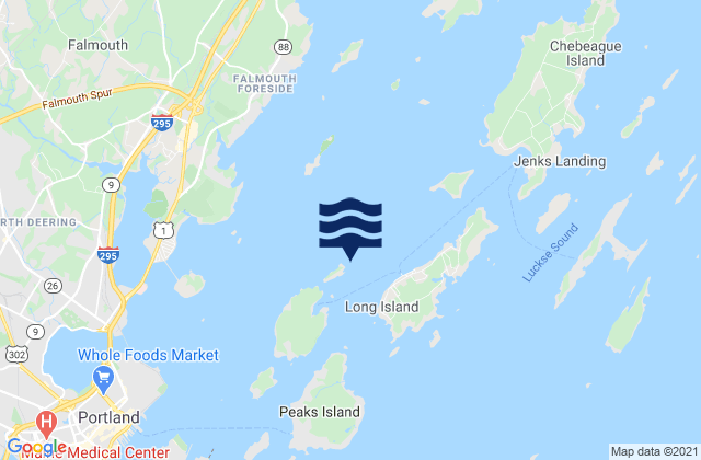 Mapa de mareas Cow Island NE of, United States