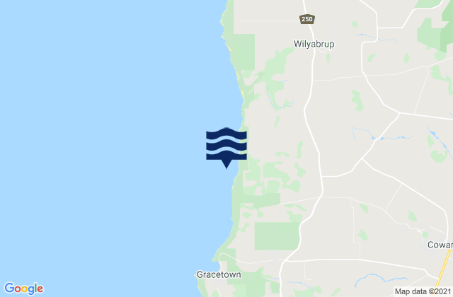 Mapa de mareas Cowaramup, Australia