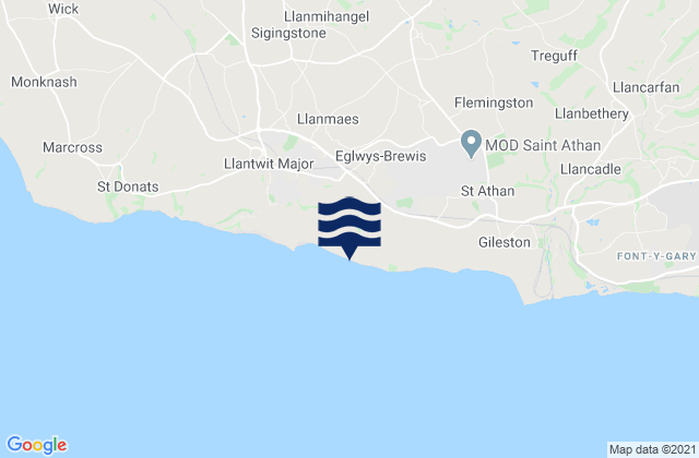 Mapa de mareas Cowbridge, United Kingdom