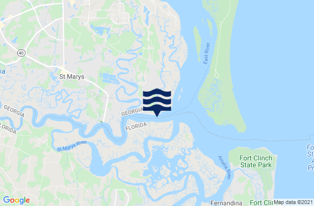 Mapa de mareas Crandall, United States