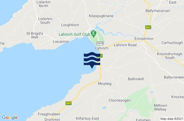 Mapa de mareas Cregg / Moy Beach, Ireland