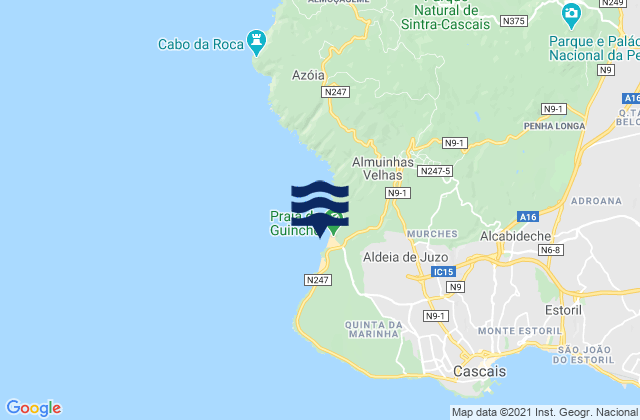 Mapa de mareas Cresmina, Portugal