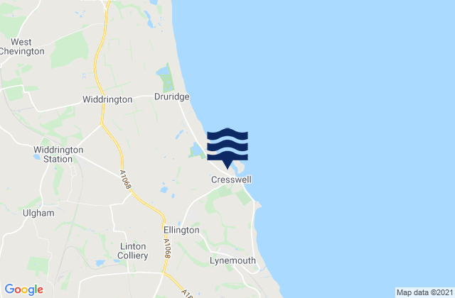 Mapa de mareas Cresswell, United Kingdom