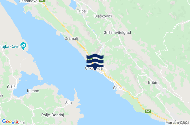 Mapa de mareas Crikvenica, Croatia