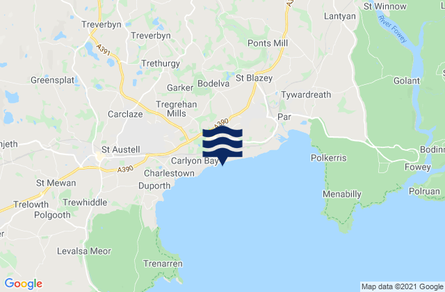 Mapa de mareas Crinnis Beach, United Kingdom