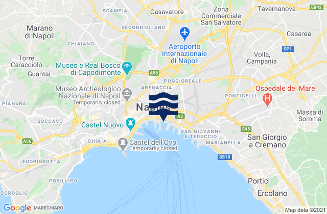 Mapa de mareas Crispano, Italy