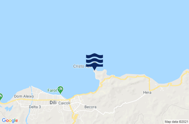 Mapa de mareas Cristo Rei, Timor Leste