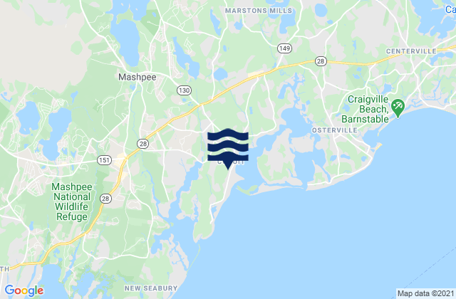Mapa de mareas Crockers Neck, United States