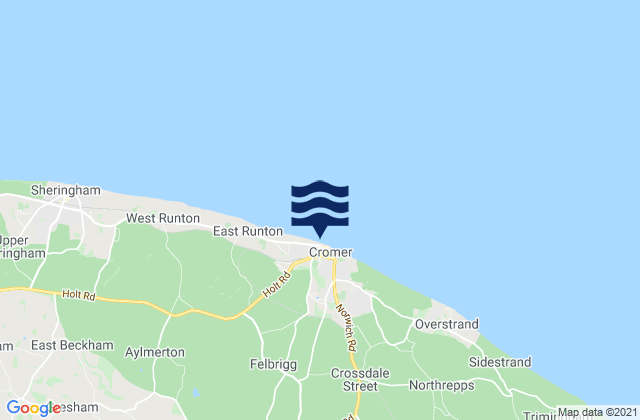 Mapa de mareas Cromer Beach, United Kingdom