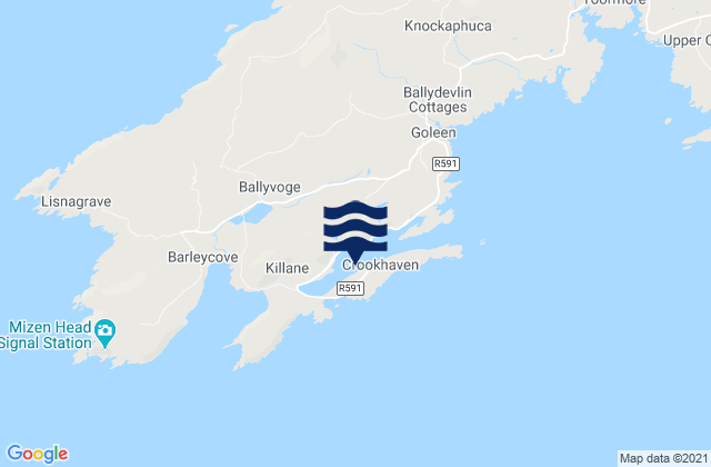 Mapa de mareas Crookhaven, Ireland