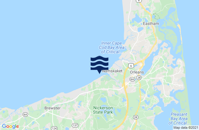 Mapa de mareas Crosby Landing Beach, United States