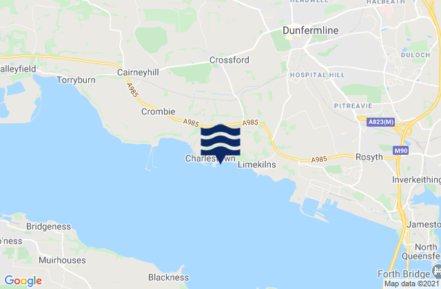 Mapa de mareas Crossford, United Kingdom