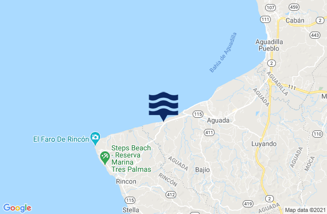 Mapa de mareas Cruces Barrio, Puerto Rico
