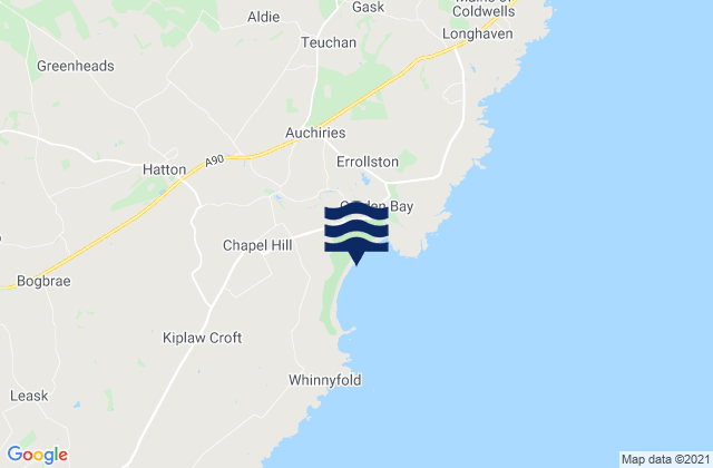 Mapa de mareas Cruden Bay Beach, United Kingdom