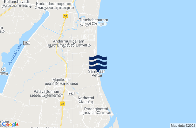 Mapa de mareas Cuddalore, India