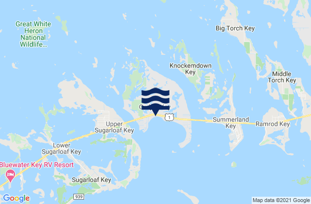 Mapa de mareas Cudjoe Key, United States
