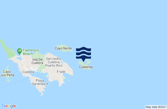 Mapa de mareas Culebrita Island, Puerto Rico