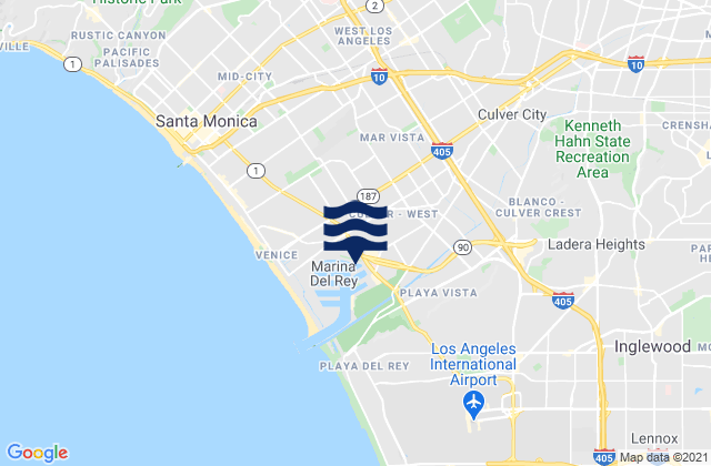 Mapa de mareas Culver City, United States