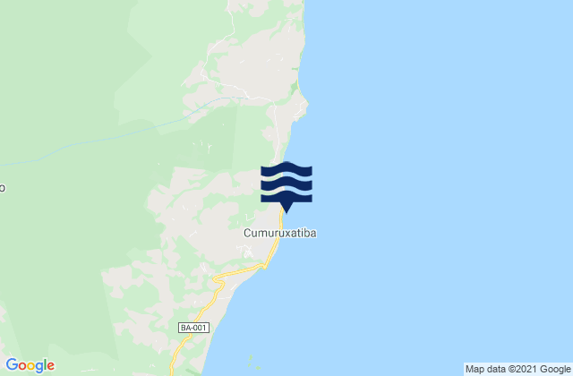 Mapa de mareas Cumuruxatiba, Brazil