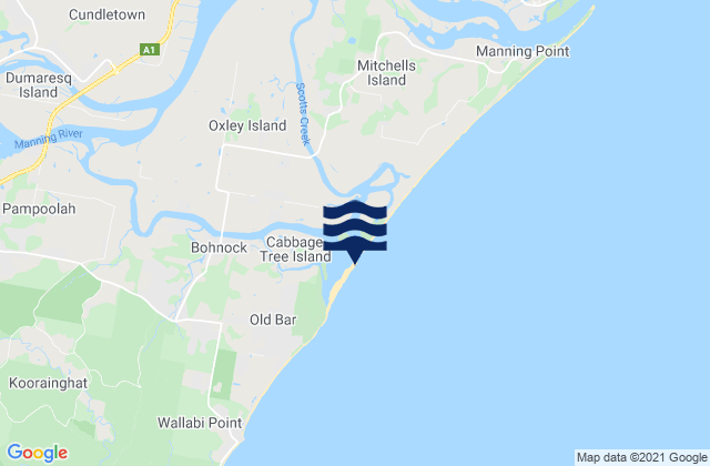 Mapa de mareas Cundletown, Australia