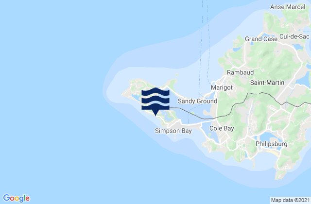 Mapa de mareas Cupecoy, U.S. Virgin Islands