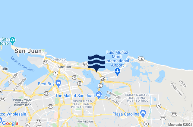 Mapa de mareas Cupey Barrio, Puerto Rico
