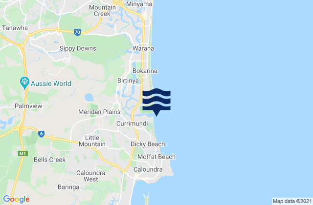 Mapa de mareas Currimundi Beach, Australia