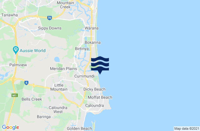 Mapa de mareas Currimundi, Australia