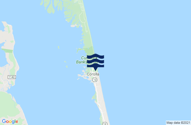 Mapa de mareas Currituck Beach Light, United States