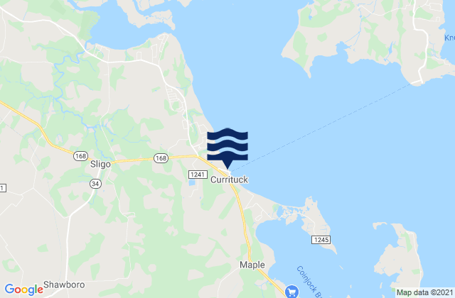 Mapa de mareas Currituck, United States
