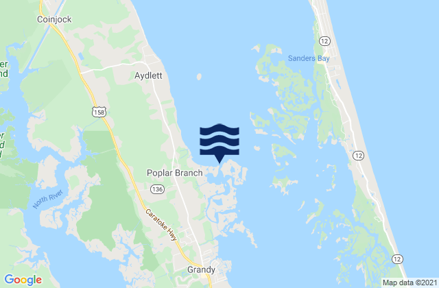 Mapa de mareas Currituck Sound, United States