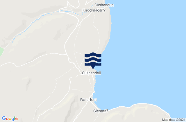Mapa de mareas Cushendall, United Kingdom