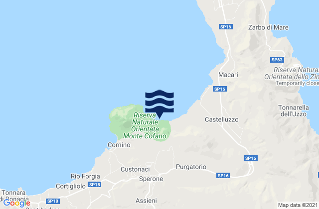 Mapa de mareas Custonaci, Italy