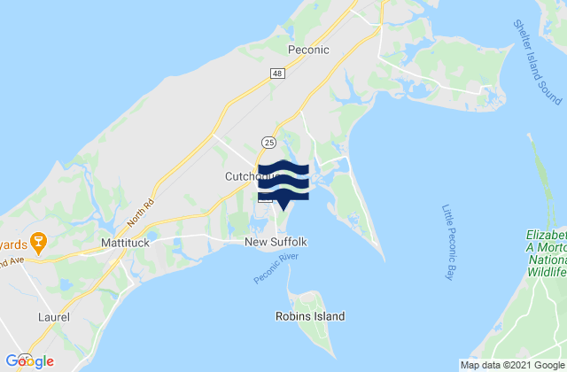 Mapa de mareas Cutchogue, United States