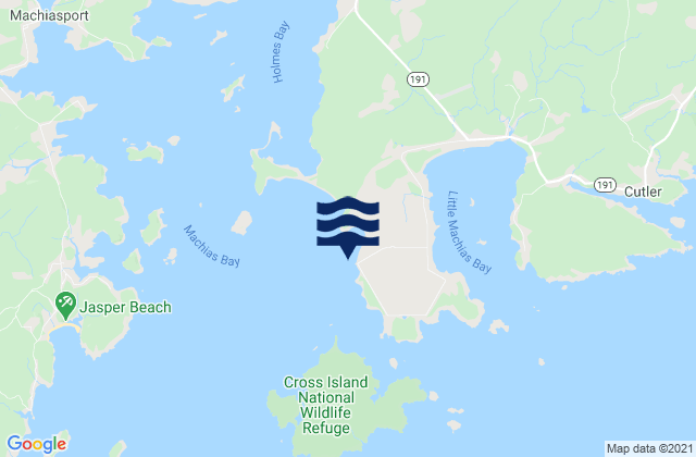 Mapa de mareas Cutler Naval Radio Station, United States