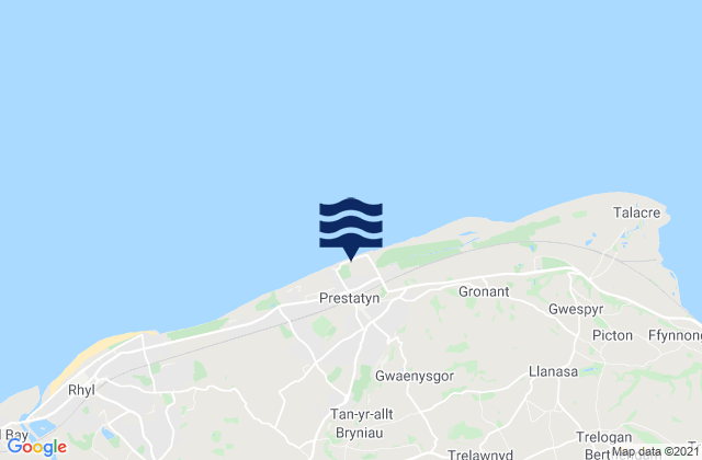 Mapa de mareas Cwm, United Kingdom