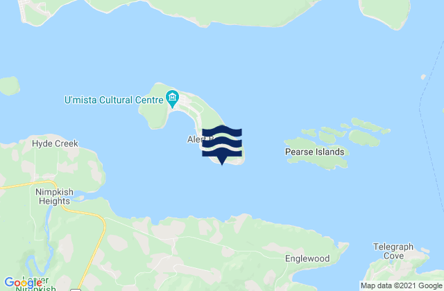 Mapa de mareas Cypress Bay, Canada